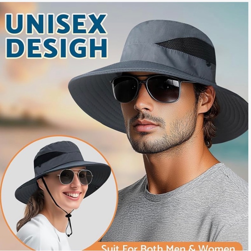 Unisex Gray Sun Hat